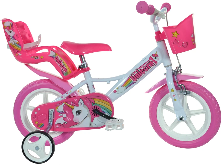 Dino Bikes Licence Dino bikes Dino Bikes Vaikiškas dviratis Unicorn, rožinė, 12''