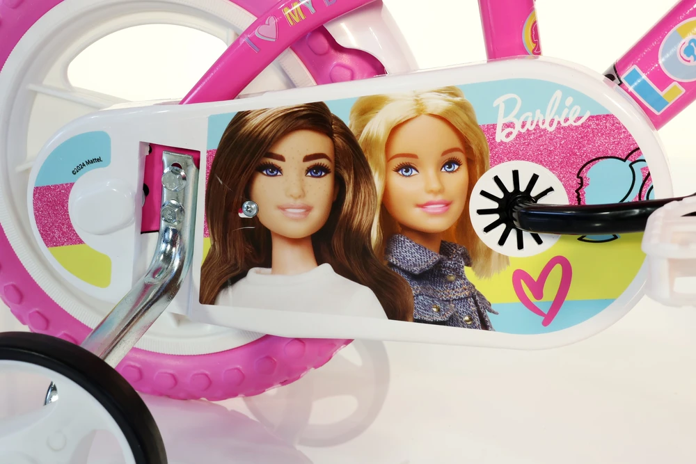Kubisport Dviračio vaikams 12 colių Barbie mergaitei su krepšeliu Dino Bikes (Kub_05-CSK5124K/BA)