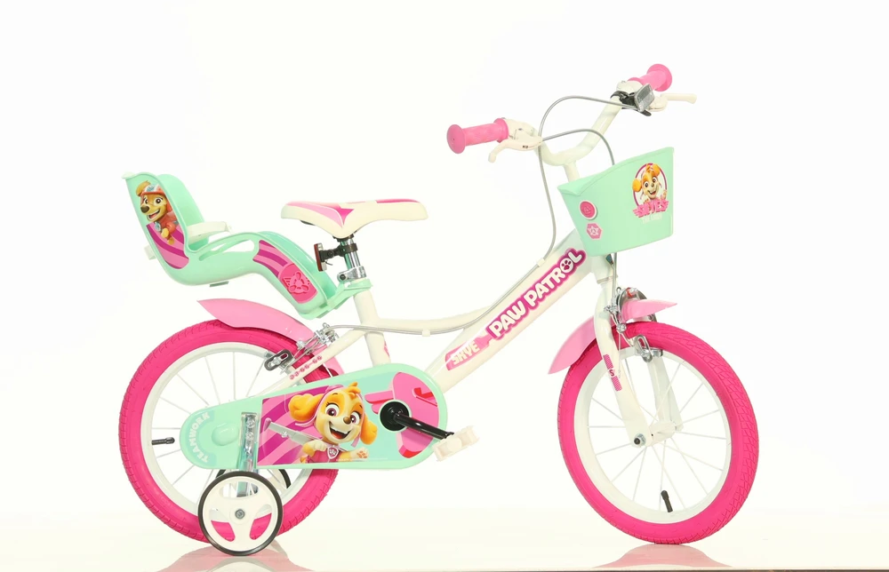 Dino Bikes Licence Pinniped Vaikiškas dviratis Dino Bike Paw Patrol Girl, 14'', rožinis