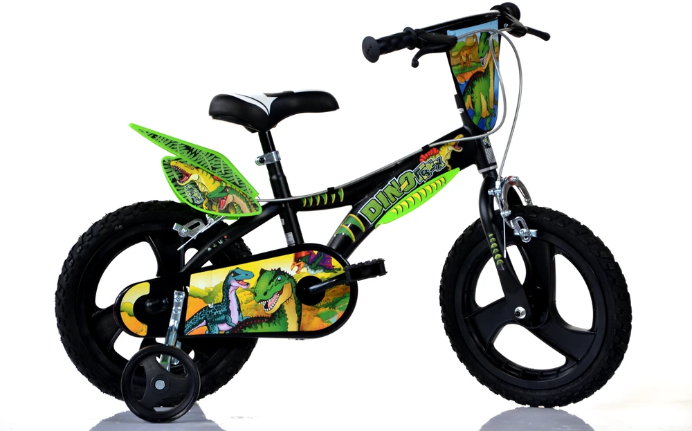 Dino Bikes Licence Cossack Dviračio vaikiškas dviratis berniukams su pagalbiniais ratukais DINO 14''