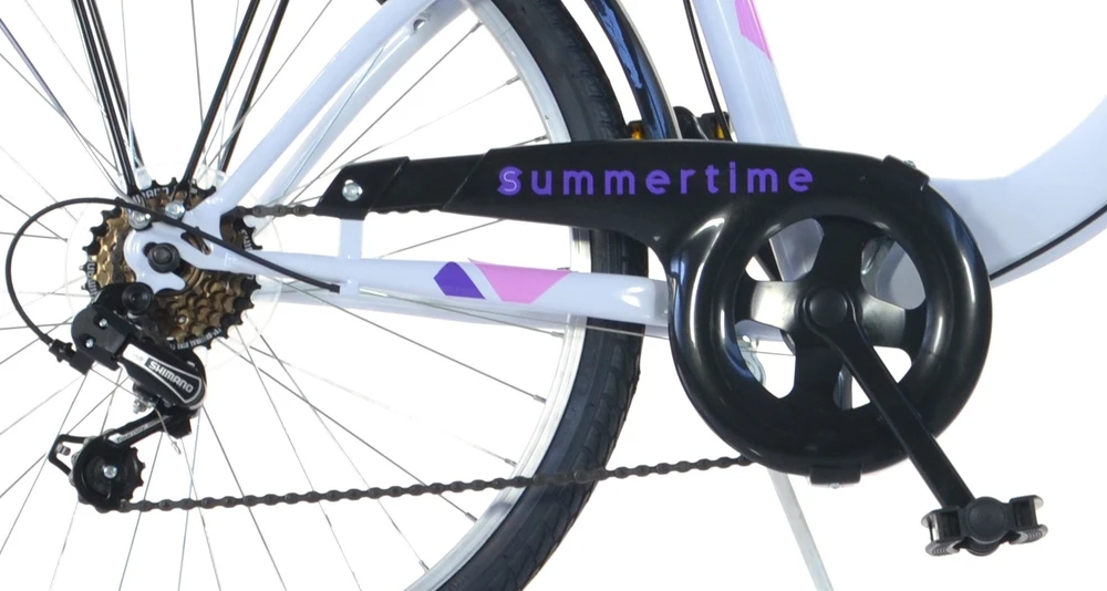 Dino Moteriškas dviratis 24" "SUMMERTIME", baltas.rožinis