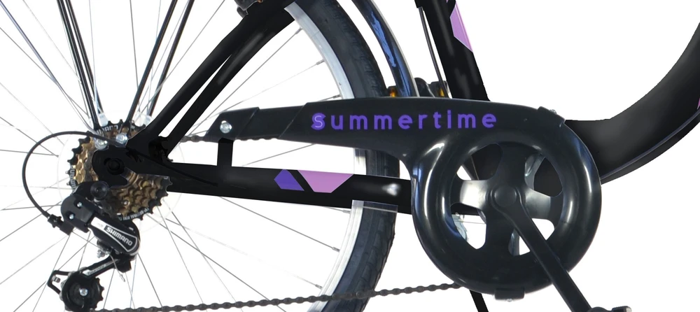 Dino Moteriškas dviratis 26" "SUMMERTIME", juodas/rožinis