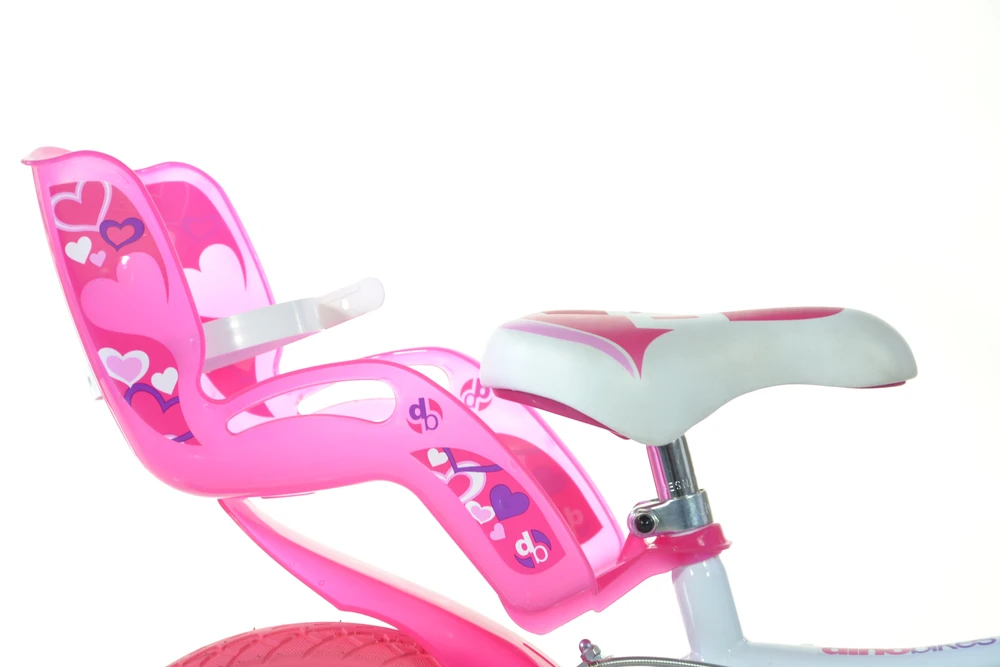 Dino bikes Dviračio vaikams 16'' baltai rožinis