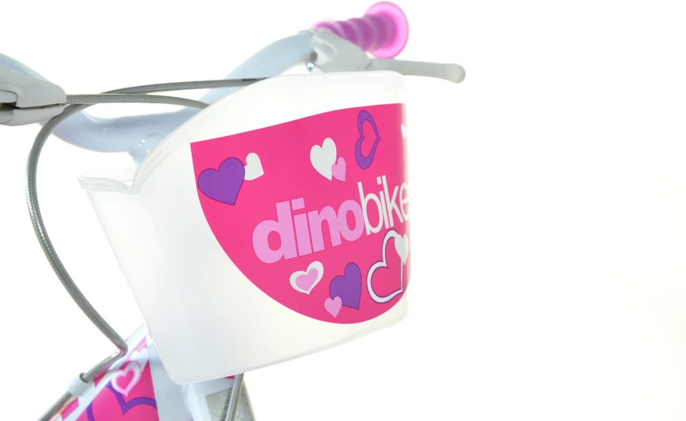 Dino bikes Dviračio vaikams 16'' baltai rožinis