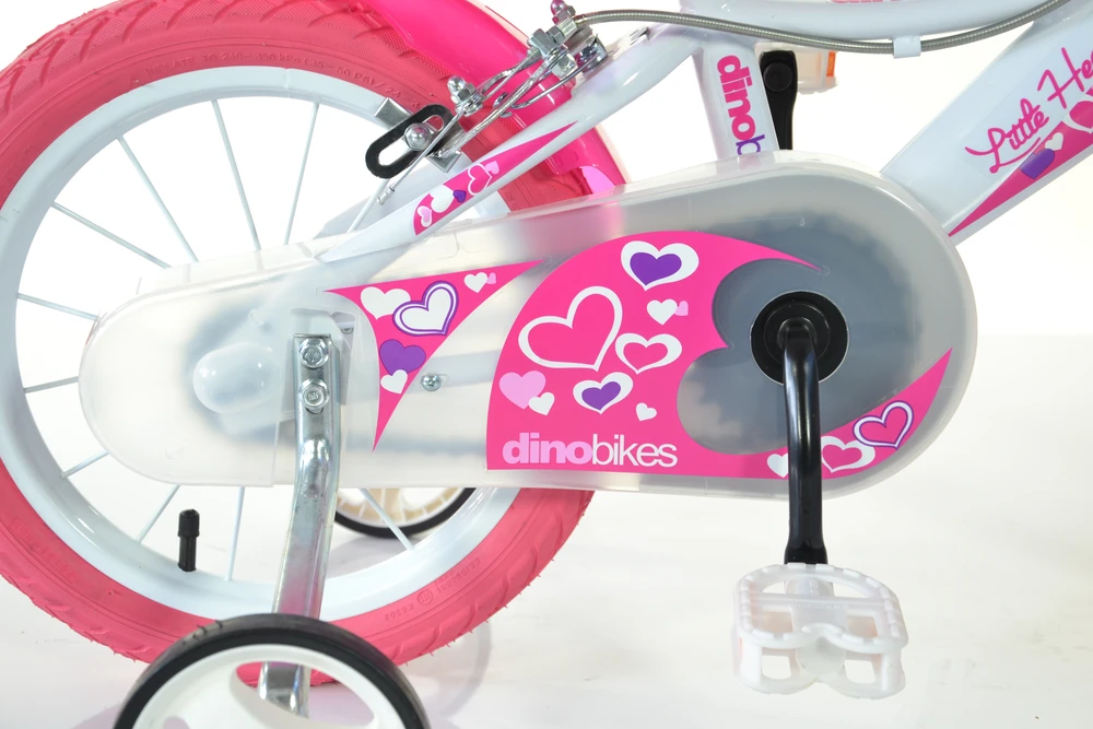Dino bikes Dviračio vaikams 16'' baltai rožinis