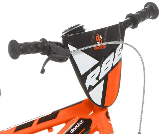Kubisport Vaikiškas dviratis 12 colių su pagalbiniais ratukais oranžinis Dino Bikes (Kub_05-CSK5123K-OR)