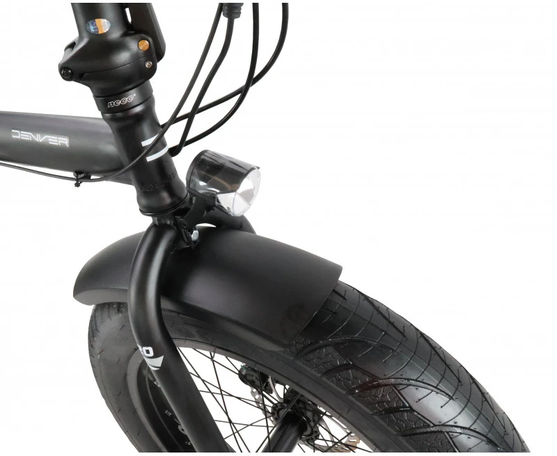 Electric bicycle Denver E2500. 20". 250 W. 10.4 Ah. juodas