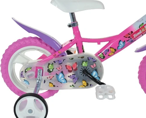 Vaikiškas dviratis Bimbo Bike 12" "BUTTERFLY", rožinis/baltas