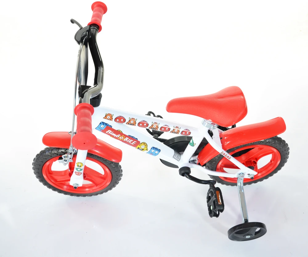 Vaikiškas dviratis Bimbo Bike 12" "MONSTER", juodas/raudonas,baltas