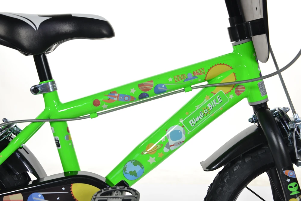 Bimbo Bike Vaikiškas dviratis Bimbo Bike 14" Boy Cosmos, žalias