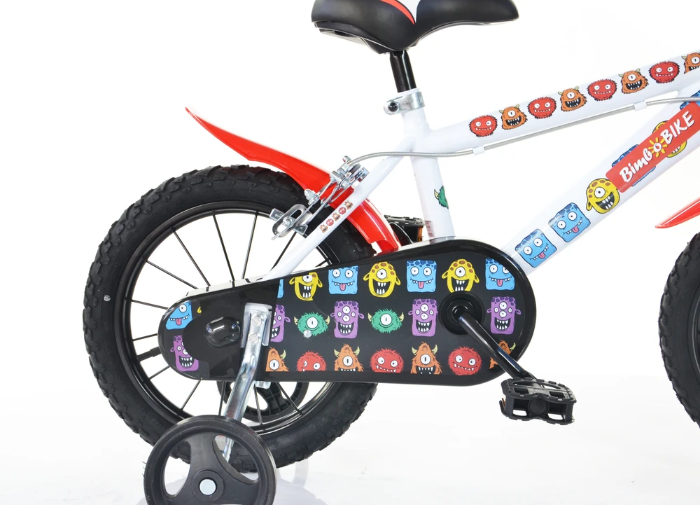 Vaikiškas dviratis Bimbo Bike 14" "MONSTER", juodas/raudonas/baltas