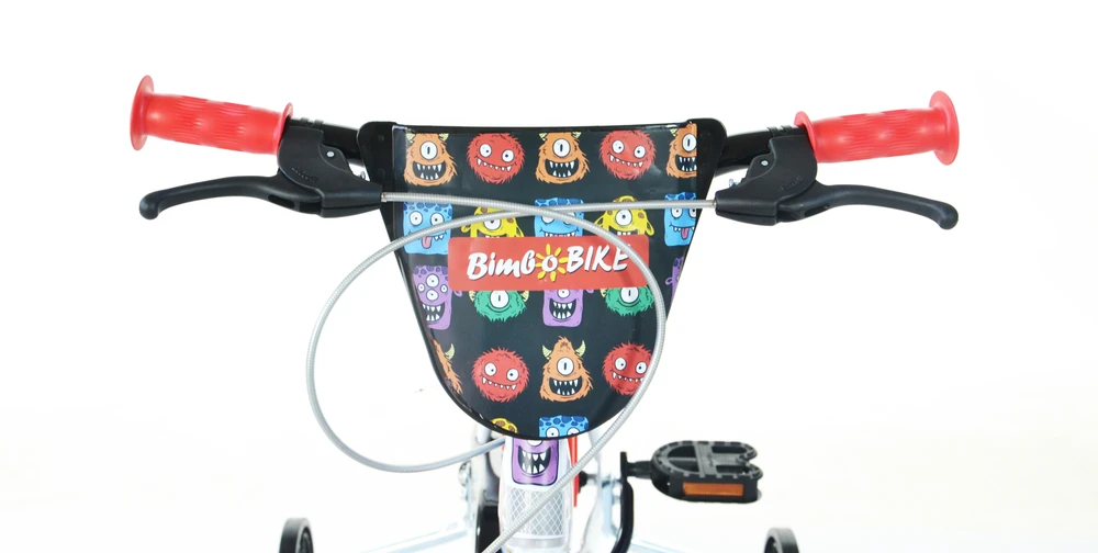 Vaikiškas dviratis Bimbo Bike 14" "MONSTER", juodas/raudonas/baltas