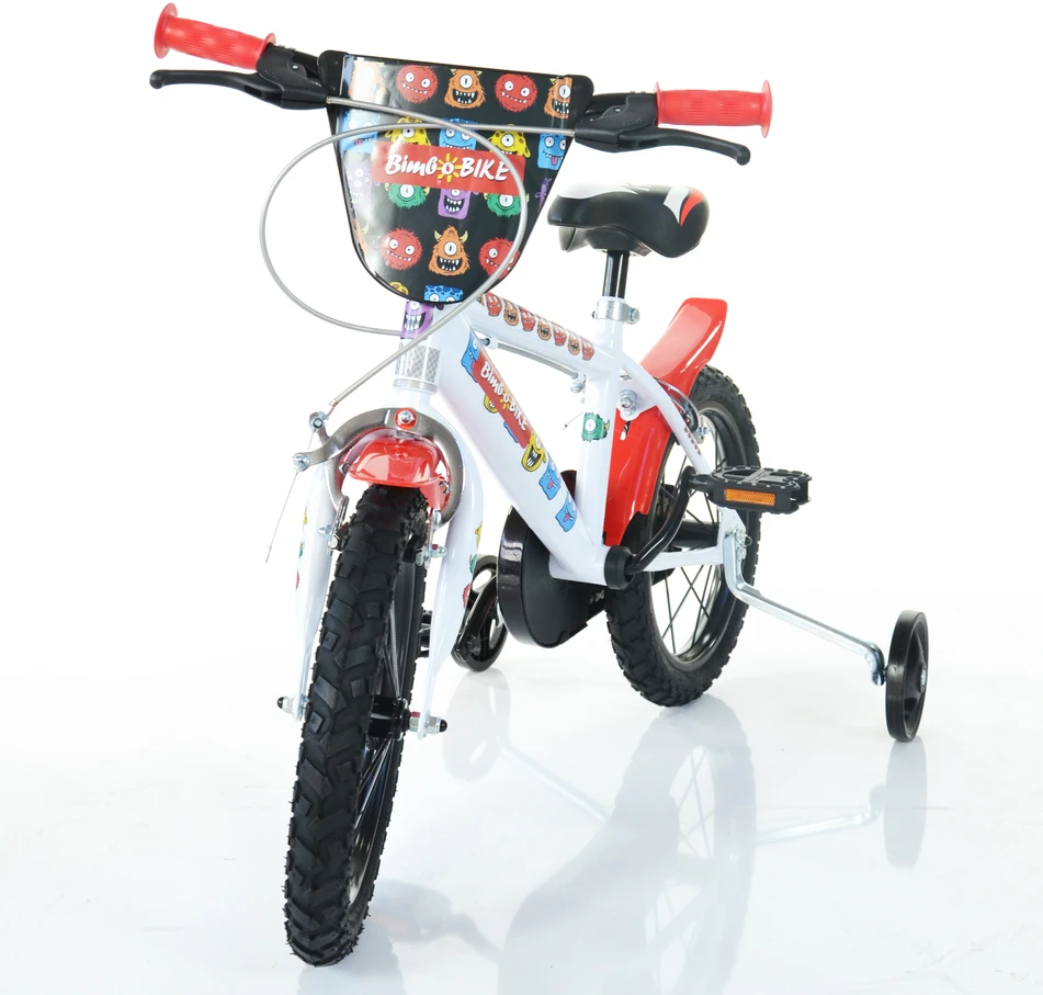 Vaikiškas dviratis Bimbo Bike 14" "MONSTER", juodas/raudonas/baltas