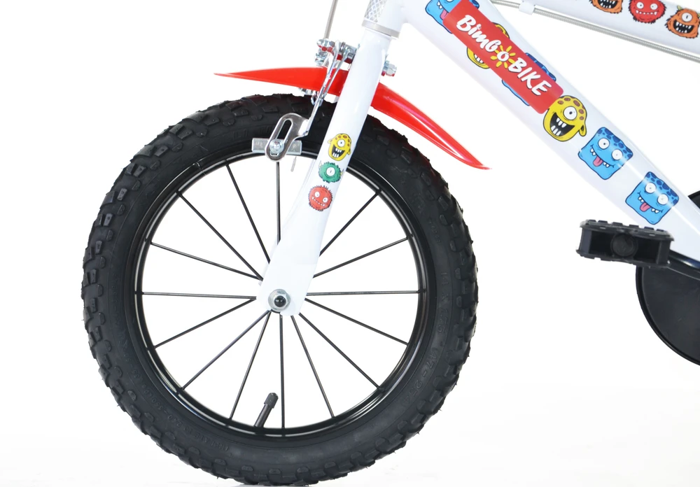 Vaikiškas dviratis Bimbo Bike 14" "MONSTER", juodas/raudonas/baltas