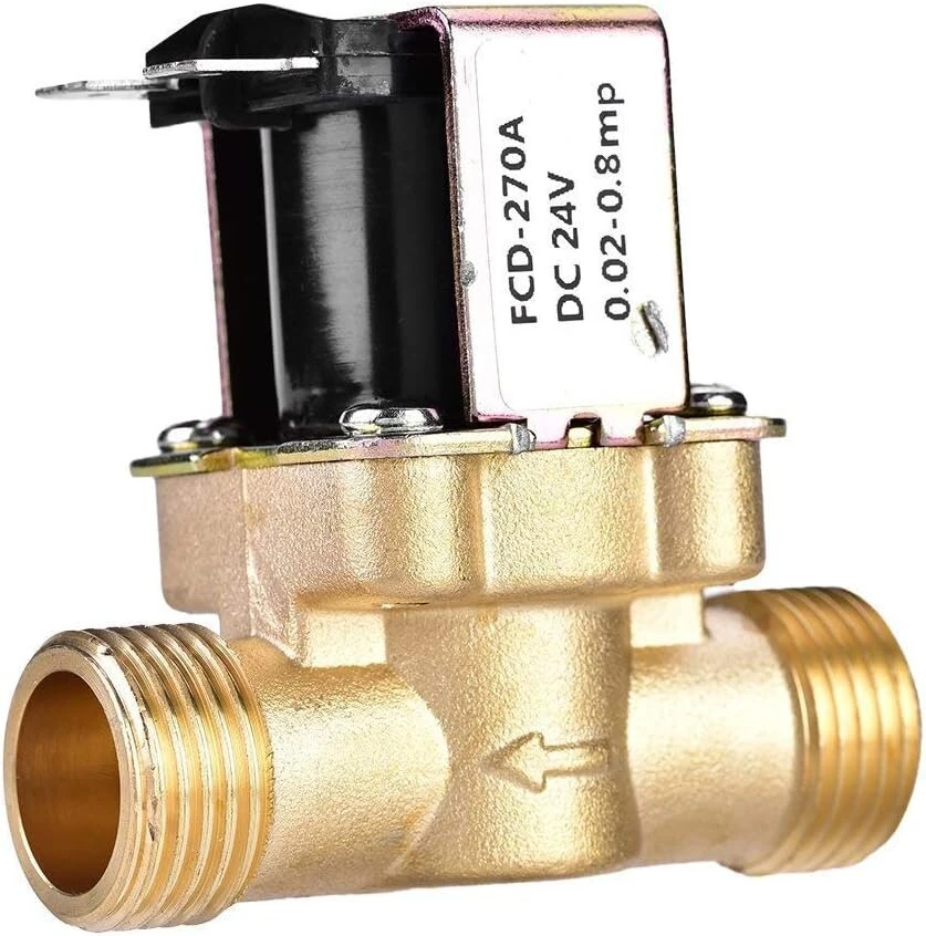 Ventiliatorius 1/2 colio Dc 24v paprastai uždaromas magnetinis vožtuvas vandeniui
