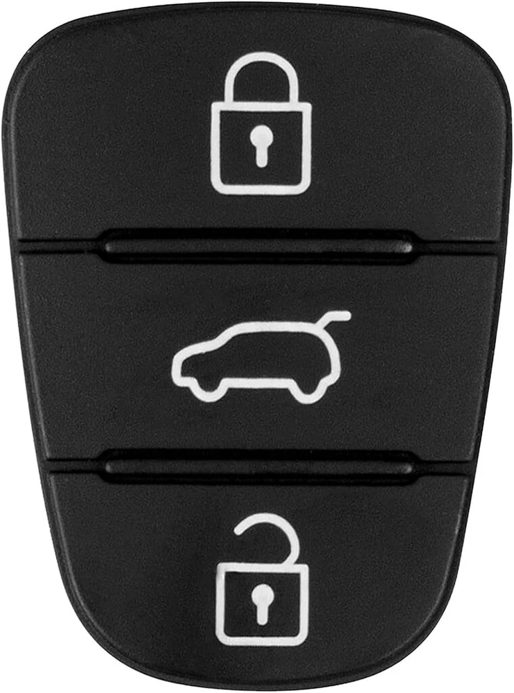 1 x automobilio rakto klaviatūra, rakto korpusas 3 mygtukai, rakto dėklas, automobilio rakto korpusas, pakaitinis rakto korpuso silikonas, suderinamas su Kia Hyundai i20 i30 ix20 ix35 Tucson Santa Fe juodas