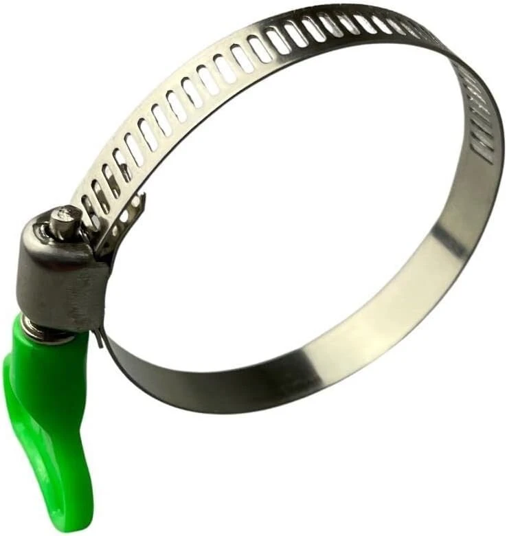 1 x nerūdijančio plieno drugelio sparnų pvc žarnos spaustuvai 27-51mm (8mm juostos plotis)