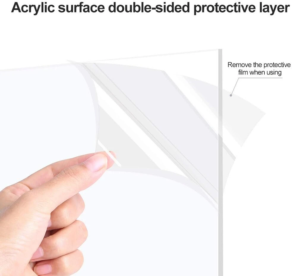 10 akrilo stiklo plastikinių plokščių pakuotė 10 x 15 cm, 1 mm skaidrios akrilo plokštės, akrilo lakštas, skaidri akrilo stiklo plokštė nuotraukų rėmeliams, projektų parodoms, tapybai, stalo stovui