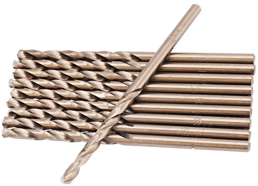 10 dalių M35 Hss kobalto grąžtų rinkinys, 3 mm metalo spiralinių grąžtų rinkinys, rankinių spiralinių grąžtų rinkinys, įrankių geležies grąžtų rinkinys, skirtas gręžti nerūdijantį plieną, aliuminį, kietą plastiką ir medieną (2,5 mm)