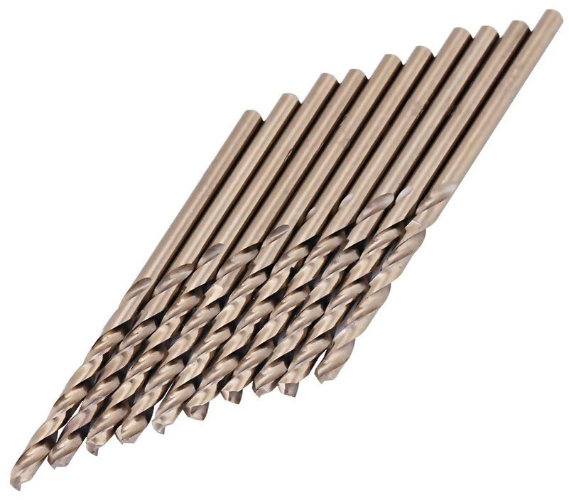 10 dalių M35 Hss kobalto grąžtų rinkinys, 3 mm metalo spiralinių grąžtų rinkinys, rankinių spiralinių grąžtų rinkinys, įrankių geležies grąžtų rinkinys, skirtas gręžti nerūdijantį plieną, aliuminį, kietą plastiką ir medieną (2,5 mm)