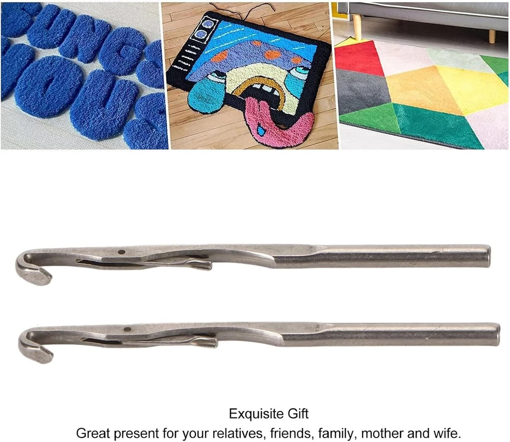 10 dalių nėrimo vąšelių rinkinys, ergonomiški metaliniai nėrimo vąšeliai, mezgimo virbalai pradedantiesiems ir patyrusiems nėrėjams, Go1-2 Shell Hook Needle
