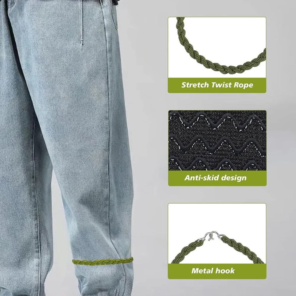 10 dviračių kelnių spaustukų rinkinys, elastingas velcro užsegimas, elastinis kulkšnies dirželis, dviračio kelnių spaustukas, dviračio spaustukas kelnėms, skirtas žvejybai, medžioklei, žygiams, važinėjimui dviračiu ir sodininkystei
