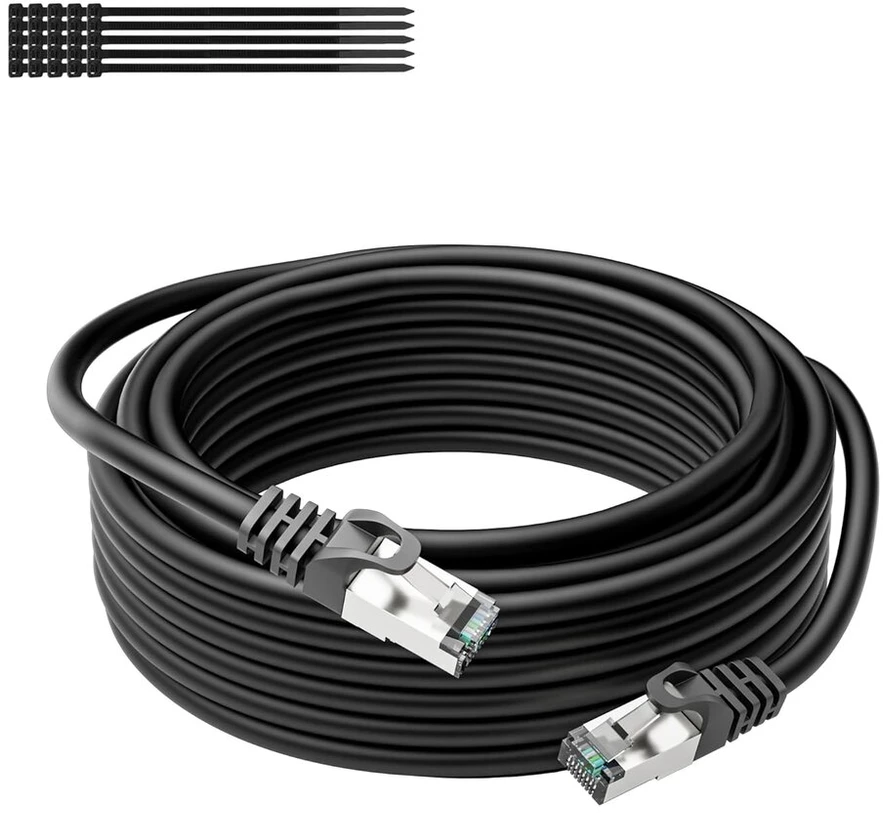 Šakotuvas 10 Gbps Cat 6 Tinklo Kabelis 15m, Lauko/vidaus, Grynas Varis, Ftp