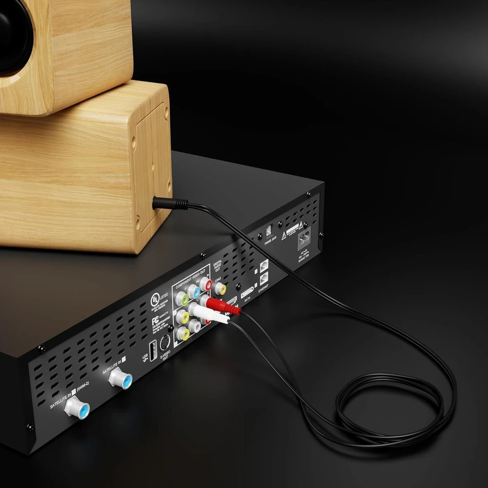 10 m rca jack kabelis, stereo audio kabelis, y kabelis, 2 x rca kištukas į 3.5 mm lizdą, rca kabelis, jungiamasis kabelis, rca kabelis, jungiamasis kabelis