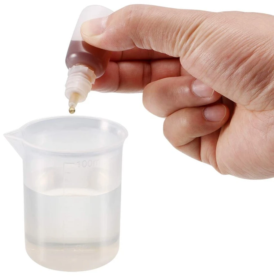 10 ml Plastikiniai Lašintuvų Buteliukai, Geltoni, 10 vnt.