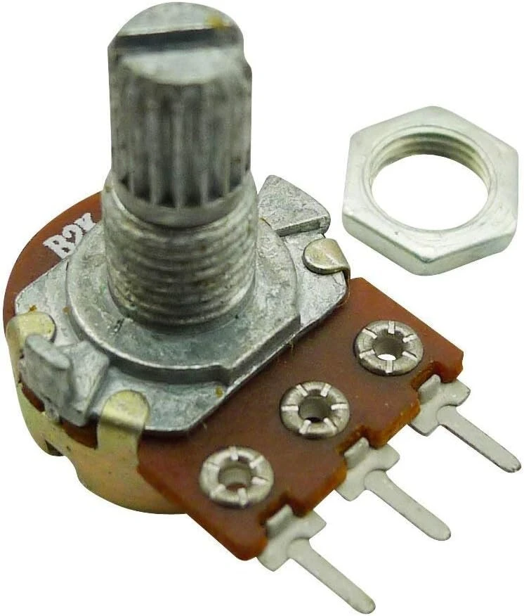10 vnt. 2k Ohm Potenciometrai, Linijiniai, 15mm velenas