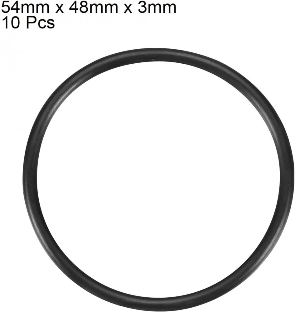 10 vnt. 3 mm x 54 mm guminiai sandarinimo alyvos filtro o žiedai, tarpinė, juoda