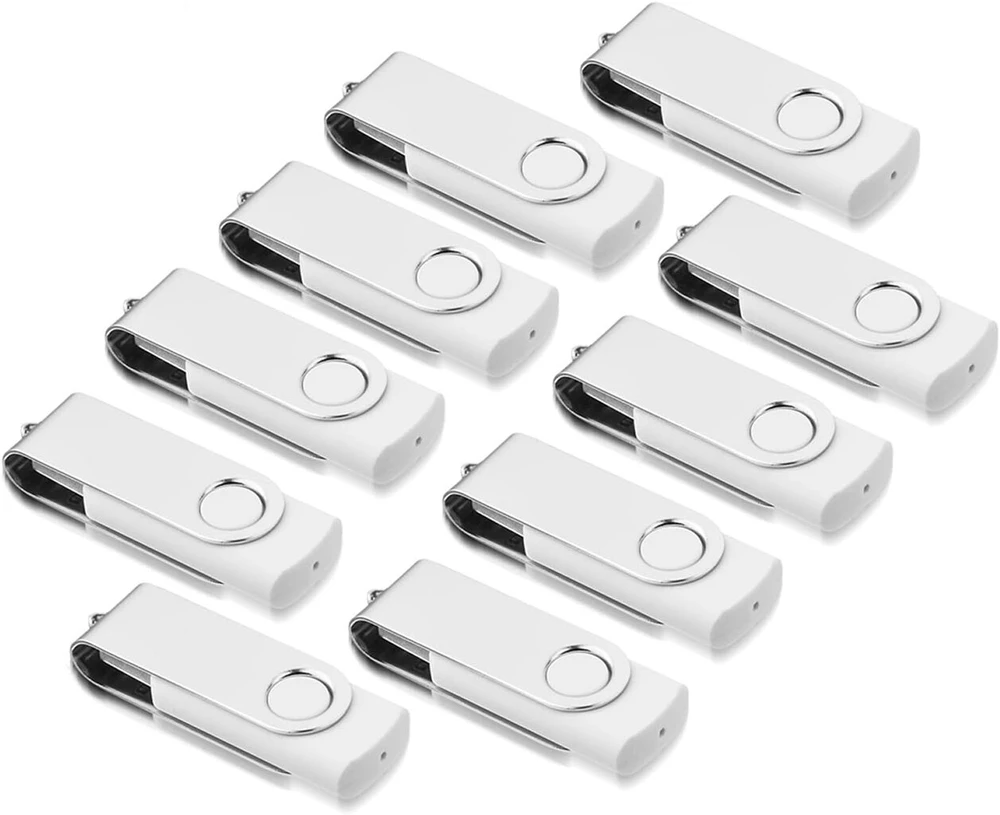10 vnt. 32gb Usb atmintukai, metaliniai, su sukimu