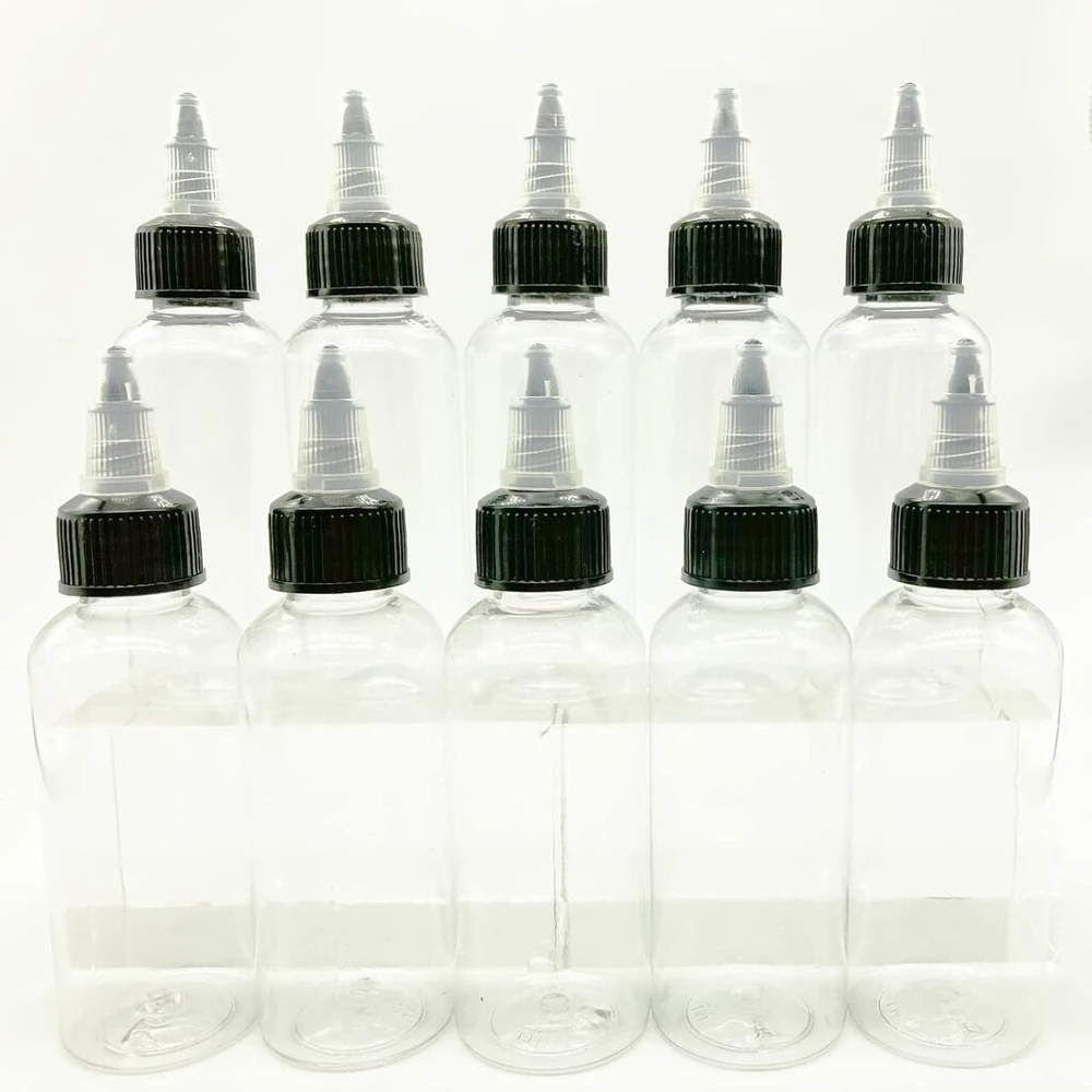 10 vnt. 60 ml plastikiniai lašintuvų buteliukai skysčiams