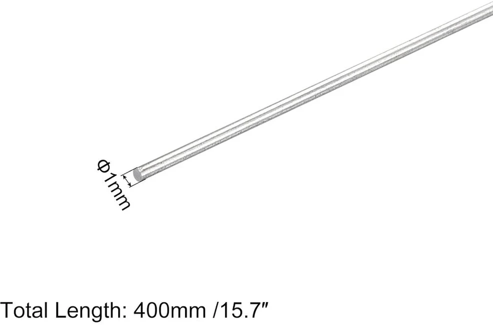 10 vnt. nerūdijančio plieno strypų 1x400 mm