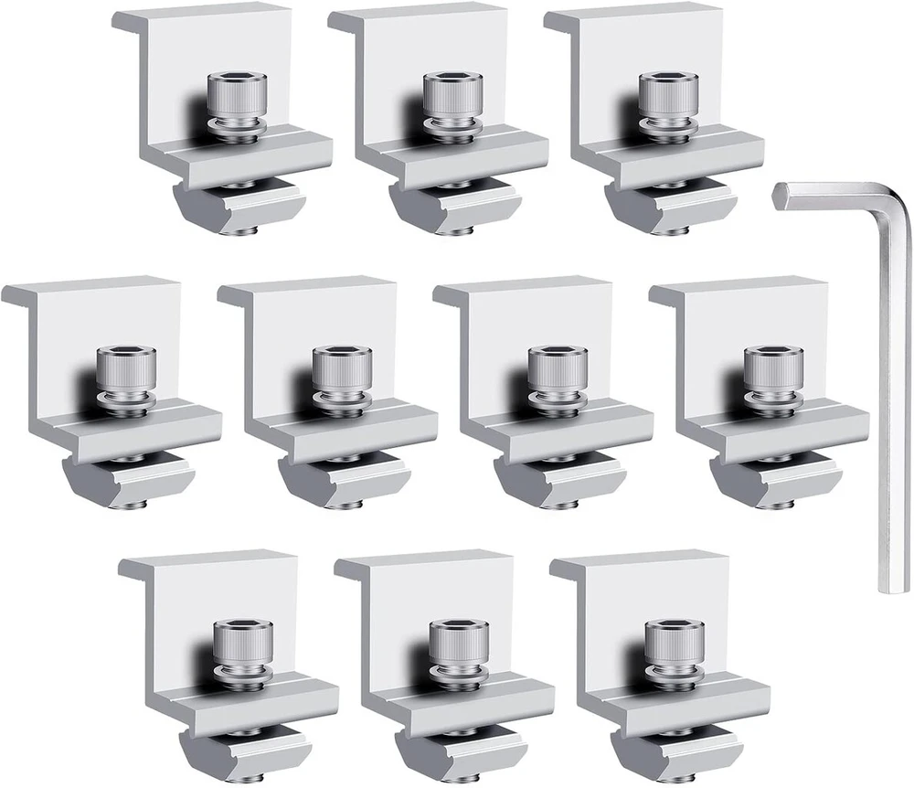 10 vnt. Saulės panelių laikikliai 30 mm aliuminio lydinio