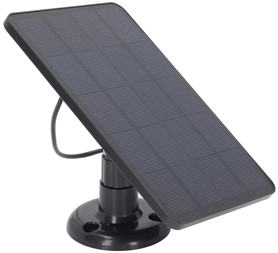 10 W saulės baterija lauko stebėjimo kameroms, Micro Usb saulės baterijos įkroviklis baterijoms (juoda)