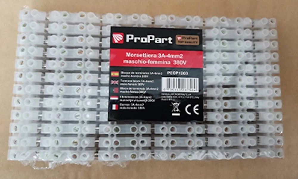 10 x balti 24 kontaktų gnybtų blokai 10a 10mm² vyriškas moteriškas 380v