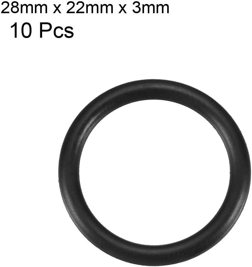 10 x mechaniniai o žiedai alyvos sandarikliai sandarinimo poveržlės juodi 28mm x 3mm
