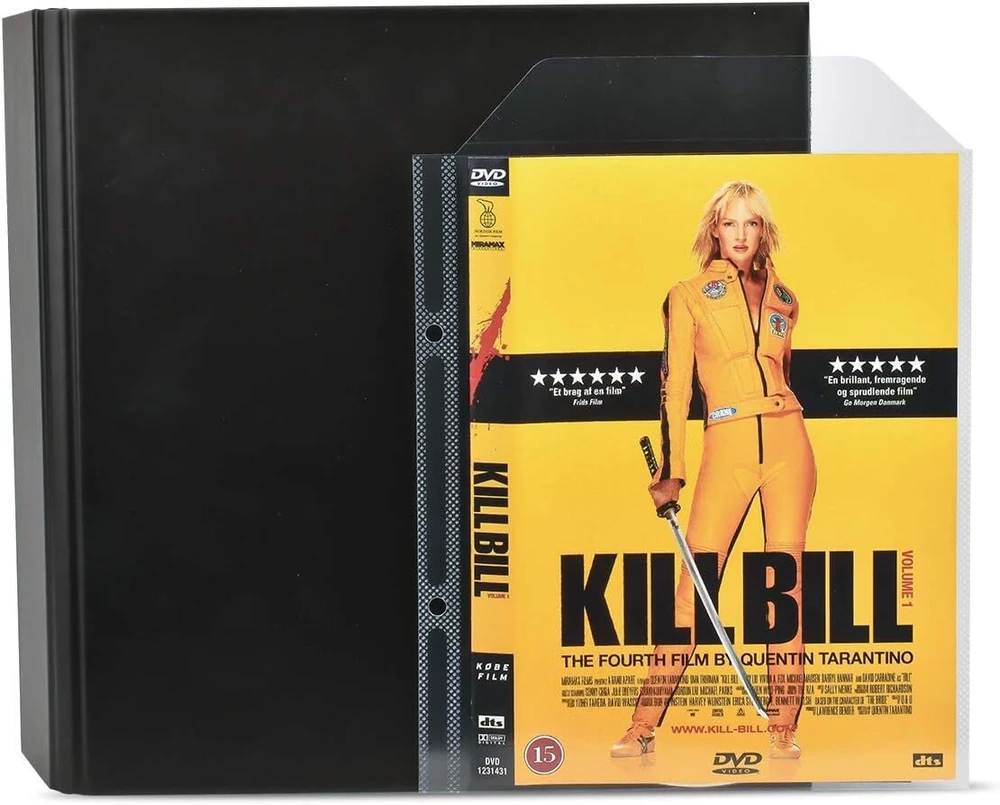 100 Dvd dėklų rinkinys su 4 segtuvais