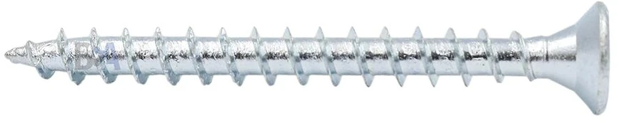 100 varžtų 6 x 60 mm su pilnu sriegiu Irox cinkuotas plienas, kryžminė galvutė Pozidriv Pzd plokšti varžtai medienai ir medžio drožlių plokštėms 6 x 60 medžio drožlių plokštė