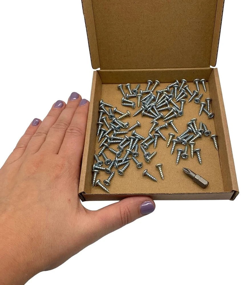100 vnt. cinkuoti plokščiagalviai medvaržčiai 3.5x13 mm
