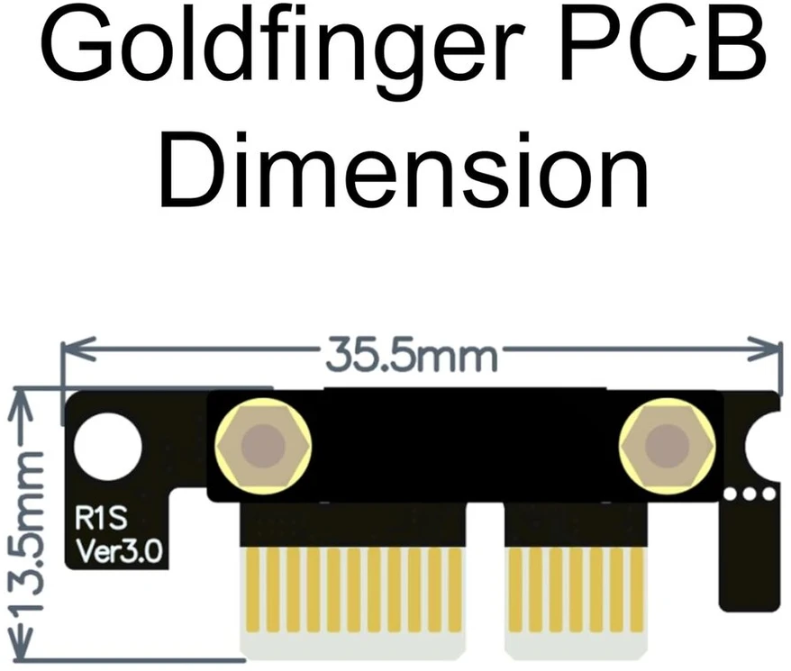 10gtek Pcie 3.0 prailginimo kabelis X1 į X1, 15 cm