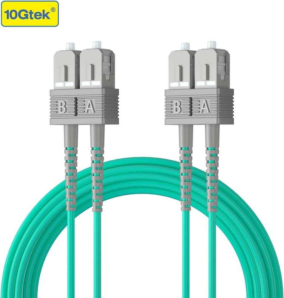 10gtek Sc-sc Om3 Duplex Pluošto Optinis Kabelis, 5m