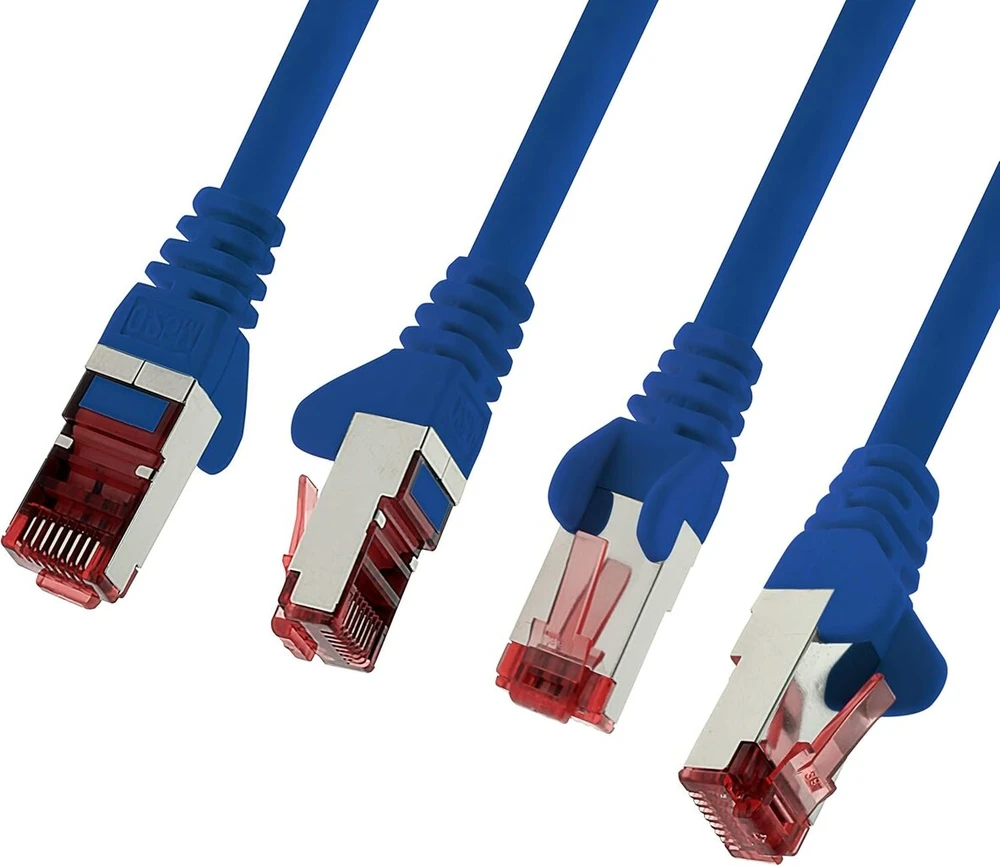 10m mėlynas - 10 x Ethernet Lan kabelis Cat6 tinklo kabelis Sftp Pimf patch kabelis 1000 Mbit/s