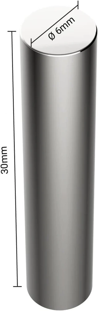 10x neodimio galios magnetas sidabrinis itin stiprus ilgas skersmuo 6 x 30 mm ilgi stiprūs magnetai super magnetas klijų jėga apytiksl. 1,7kg magnetai skirti lentai, skelbimų lentai, magnetinei lentai, dirbtuvėms