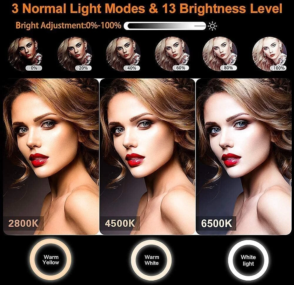 12 colių Led žiedinė lemputė su 150 cm trikoju ir telefono laikikliu