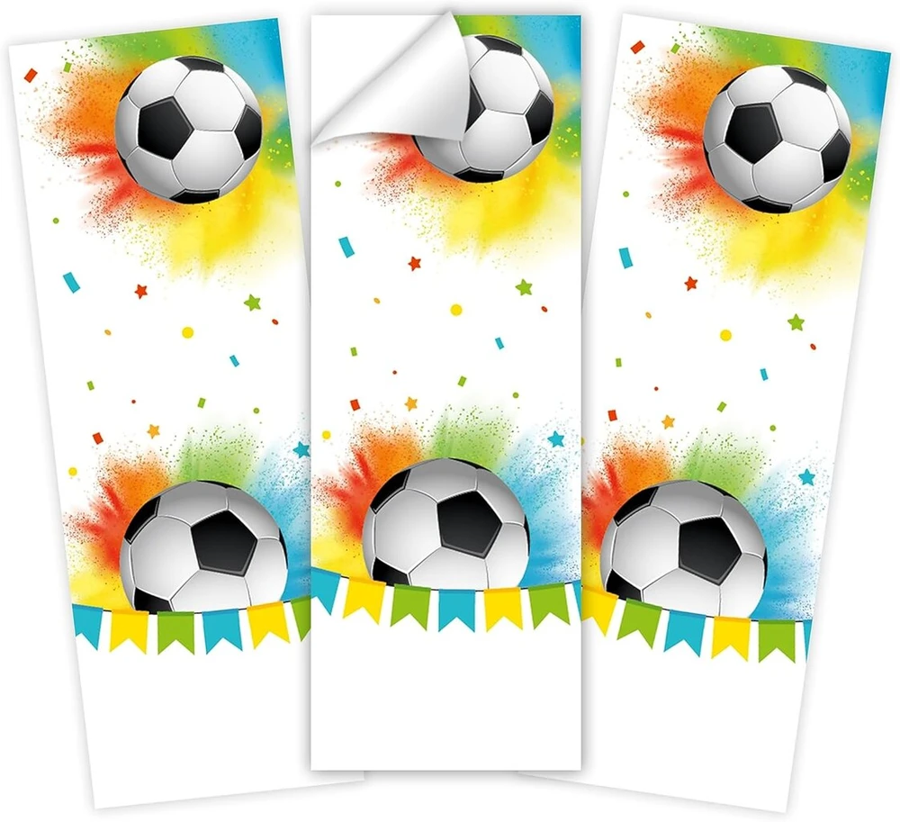 12 dovanų maišelių (natūralių) + 12 lipdukų futbolo dovanų maišeliai vakarėlių maišeliams, dovanų pakavimas vaikų gimtadieniams, berniukų gimtadieniams