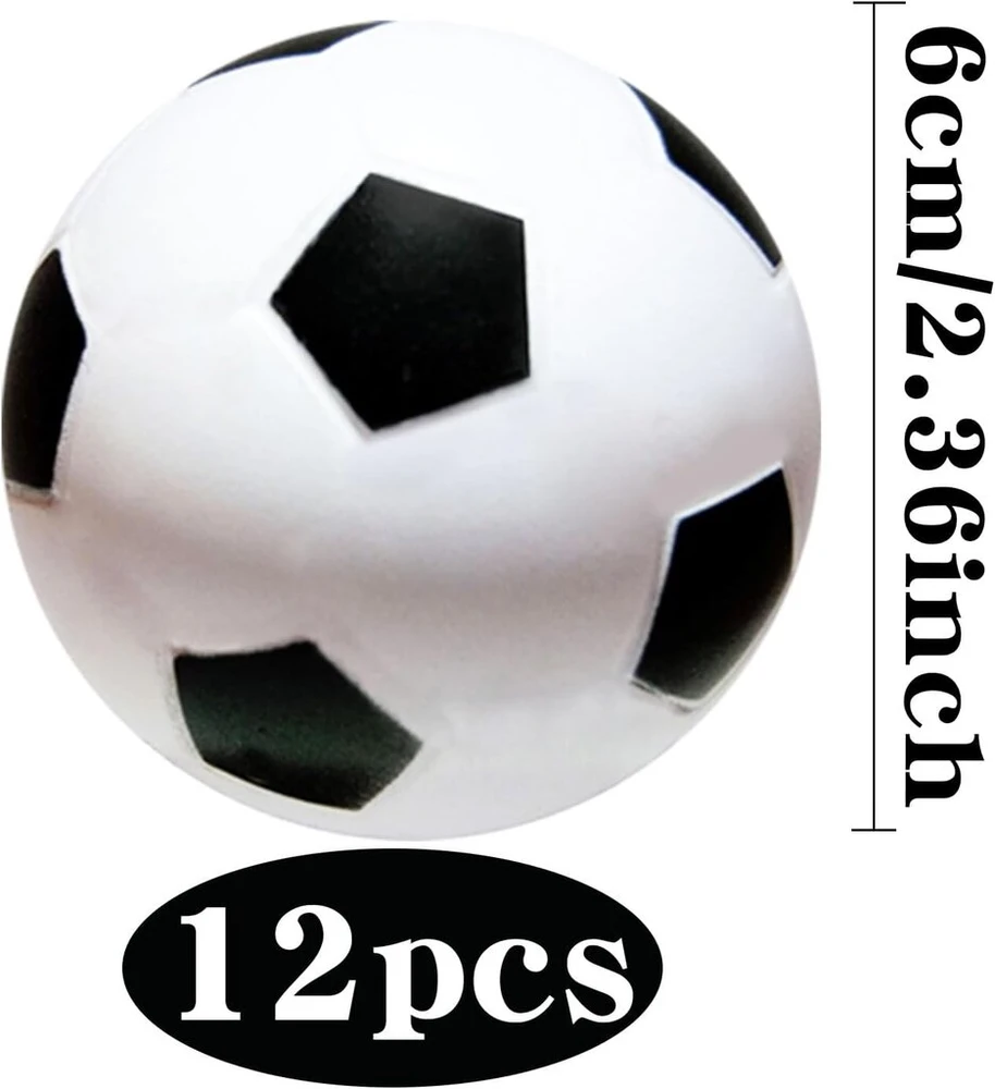 12 mini futbolo kamuolių rinkinys, pripučiami putplasčio kamuoliai, mini sportiniai kamuoliai, putplasčio teniso kamuoliukai vaikams treniruotėms, minkšti putplasčio teniso kamuoliukai, vaikams ir suaugusiems futbolo vakarėliui