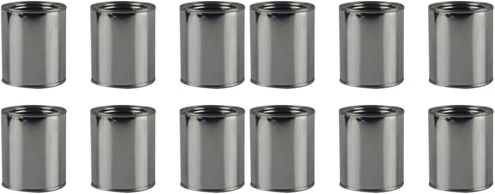 12 tuščių metalinių indelių su įspaudžiamu dangteliu dažų spalvoms, rašalo konteineris 0,2 l universalus laikymo dėžutė nešiojami "pasidaryk pats" prieskonių indeliai laikymo indeliai namų biurui verslui