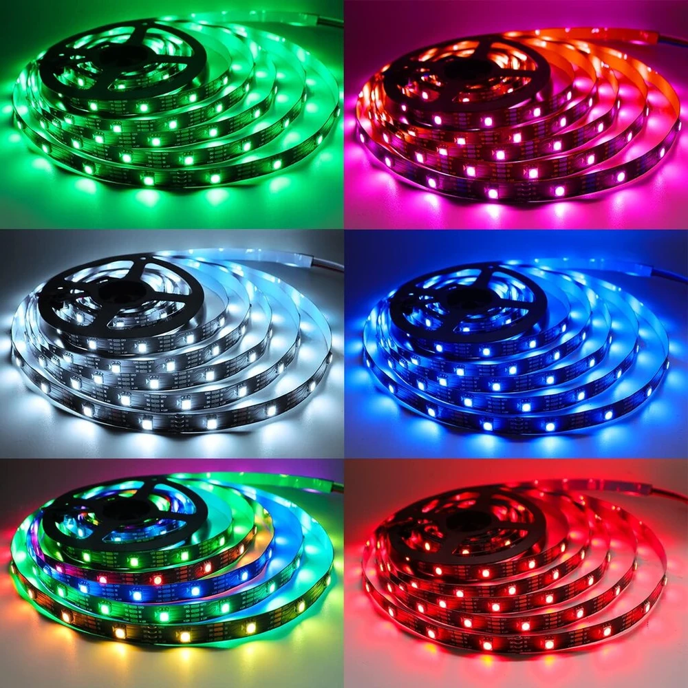 12 V ws2815 led juosta, 5 m rgb dvigubo signalo led pikselių juosta smd 5050 150 led ip30 pilnos spalvos individualiai adresuojama programuojama led juosta "pasidaryk pats", reklaminiam dekoravimui